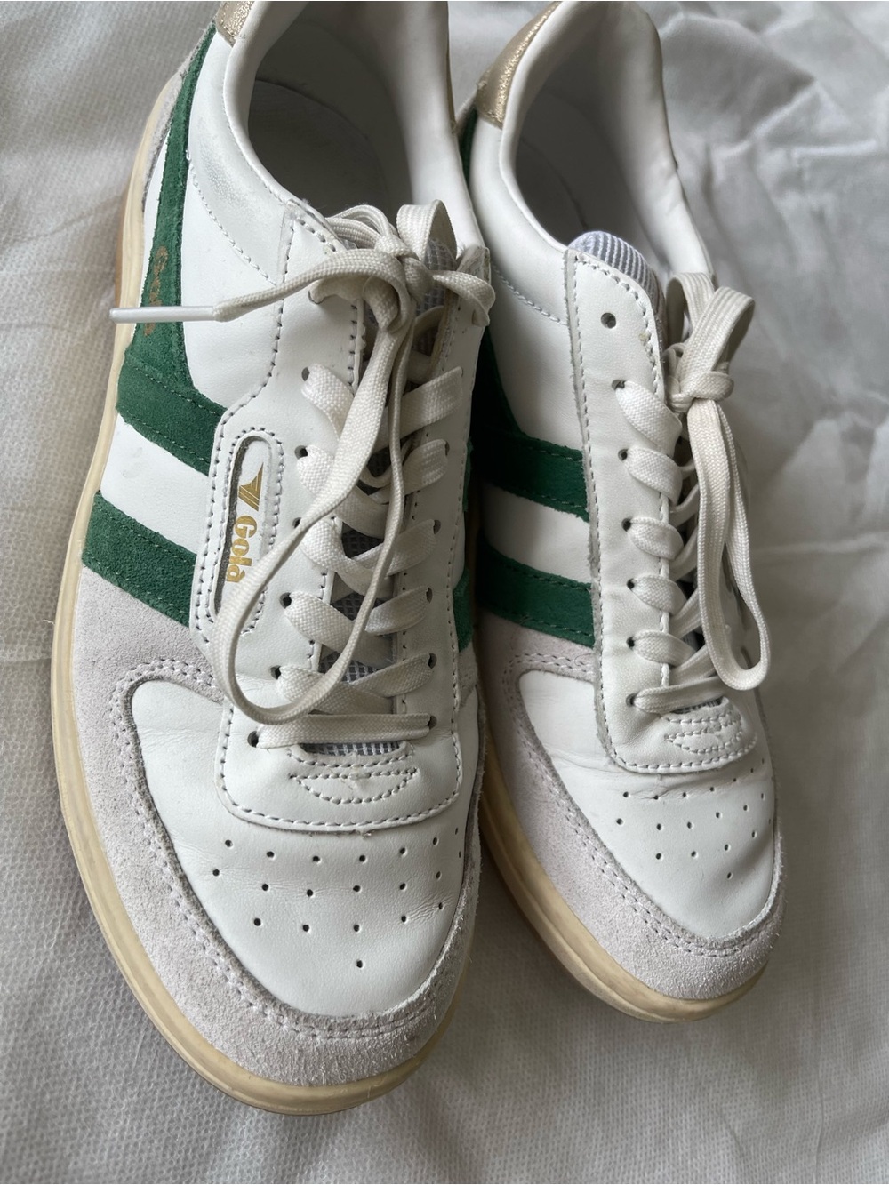 Gola Hawk Women’s Casual
Sneakers White/ Dark Green/ Gold Relaxed 80’s 7US, 24CM - Picture 5 of 13